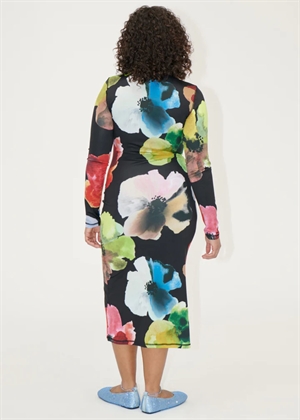 Pullover long sleeve midi kjole Watercolor Bloom Stine Goya